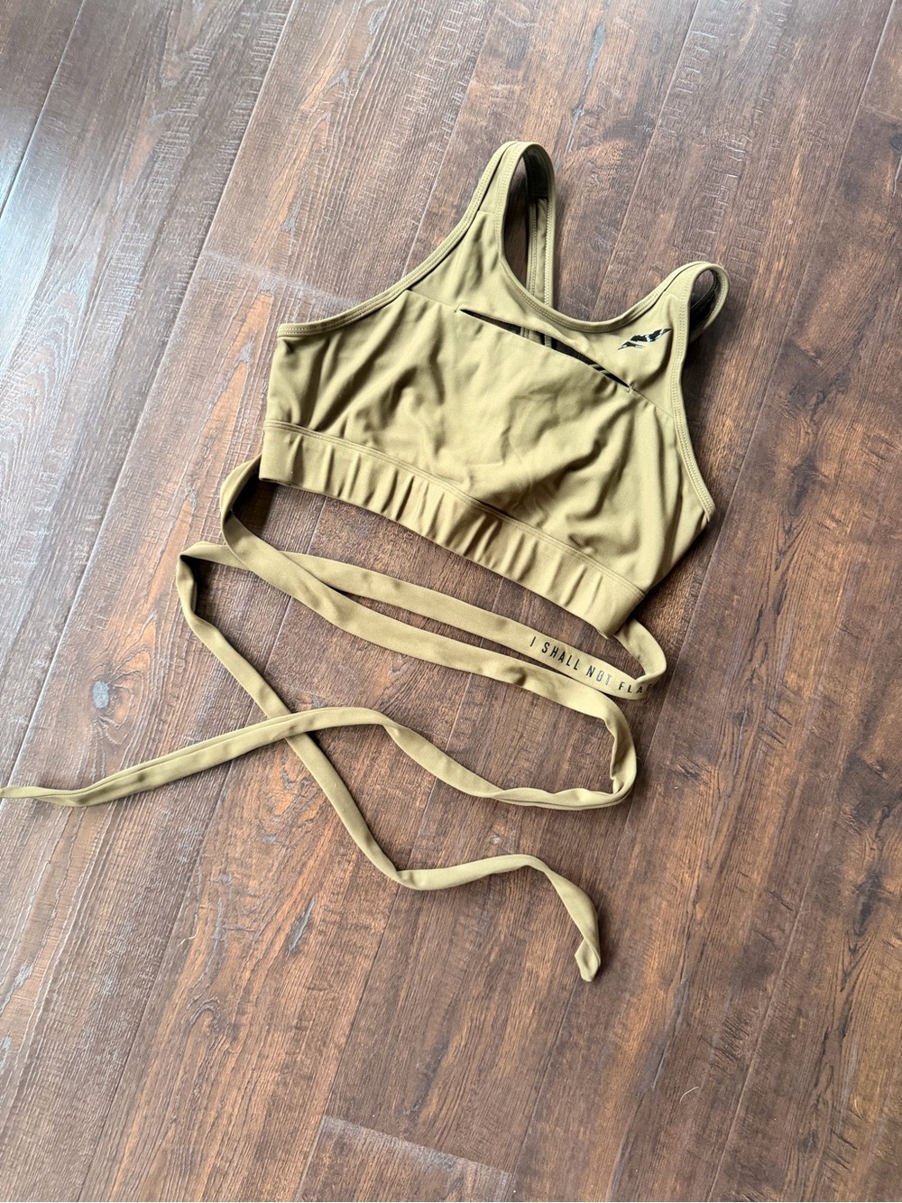 flag nor fail Olive Wrap Sports Bra